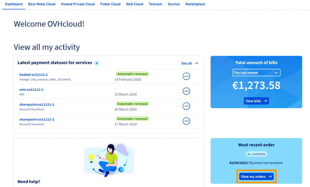 Buy OVHCloud Account 